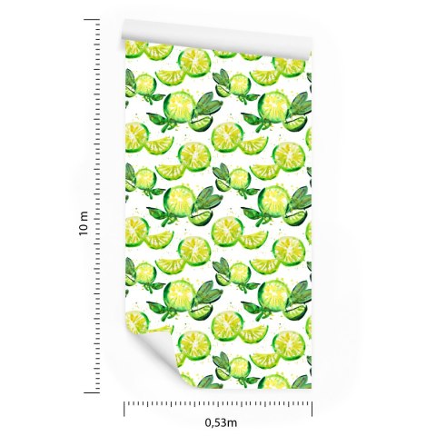 Tapeta Do Kuchni, Owoce, Limonki, Liście