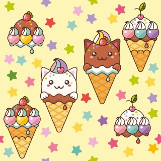 Tapeta Kocie Lody
