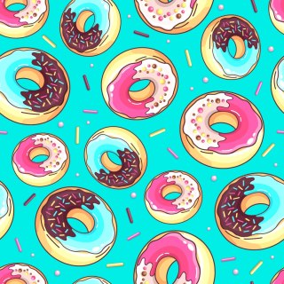 Tapeta Kolorowe Pączki Z Posypką