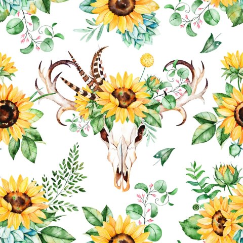 Tapeta Słoneczniki W Stylu Boho