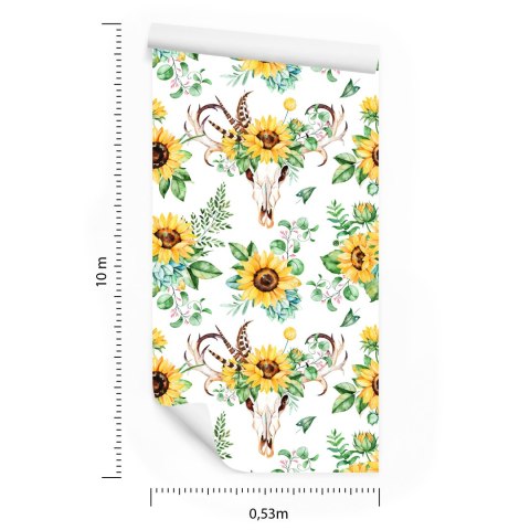 Tapeta Słoneczniki W Stylu Boho
