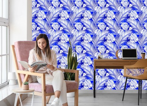 Tapeta Liście Monstera I Palmy