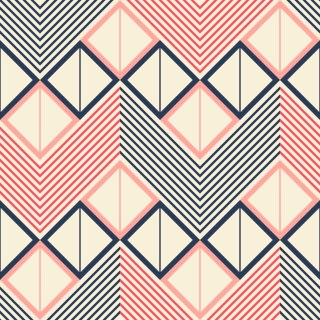 Tapeta Geometryczne Wzory W Stylu Retro