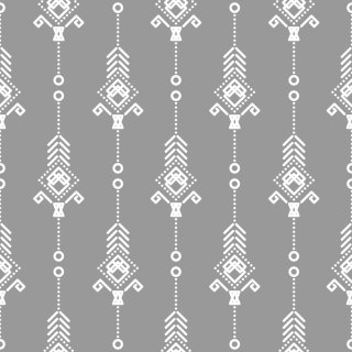 Tapeta Artystyczny Biały Wzór W Stylu Retro
