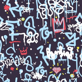 Tapeta Graffiti Z Diamentami