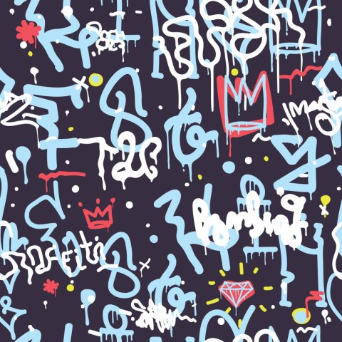 Tapeta Graffiti Z Diamentami
