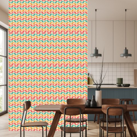 Tapeta Kolorowe Liście W Stylu Retro