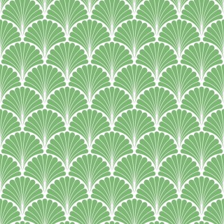 Tapeta Retro - Geometryczne Liście Dekoracyjne