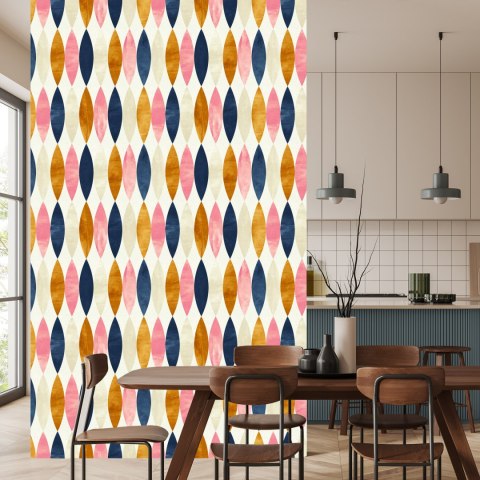 Tapeta Retro Wzory W Pastelowych Barwach
