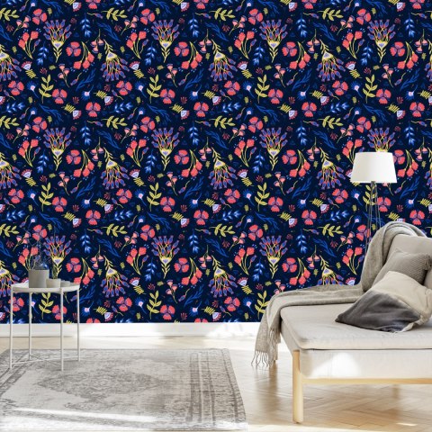 Tapeta Kwiaty Polne W Stylu Boho