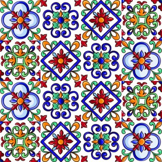 Tapeta Do Kuchni, Jadalni Kolorowa Mozaika, Wzory