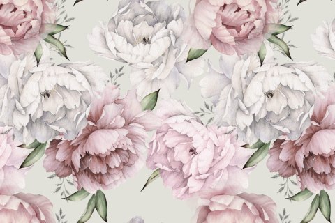 Fototapeta Kwiaty Peonie W Pastelowych Barwach