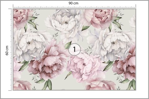 Fototapeta Kwiaty Peonie W Pastelowych Barwach