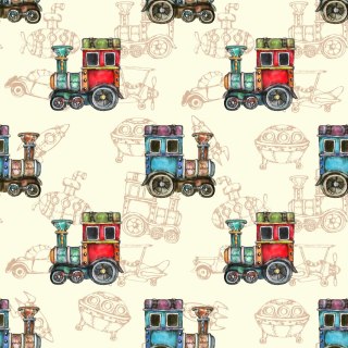 Tapeta Zabawkowe Parowozy Vintage