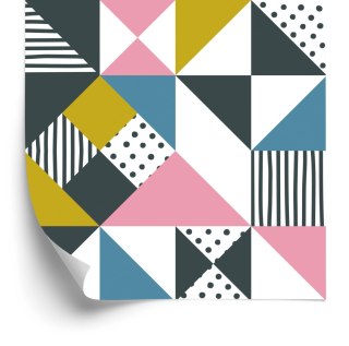 Tapeta Geometryczna - Kolorowe Trójkąty
