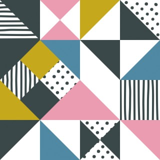 Tapeta Geometryczna - Kolorowe Trójkąty