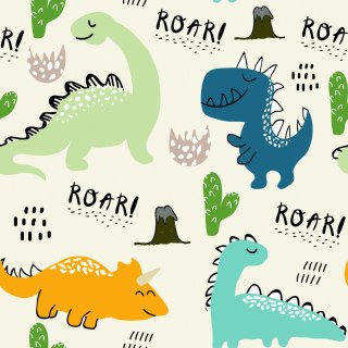 Tapeta Rysunkowe Dinozaury
