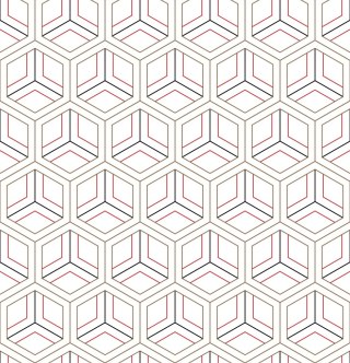 Tapeta Nowoczesny Geometryczny Ornament - Efekt 3D