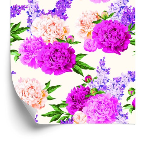 Tapeta Piękne Kolorowe Lilie I Peonie