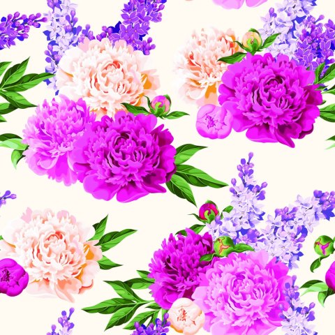 Tapeta Piękne Kolorowe Lilie I Peonie