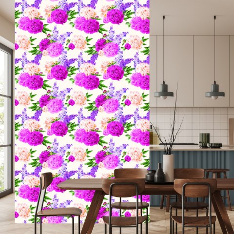 Tapeta Piękne Kolorowe Lilie I Peonie