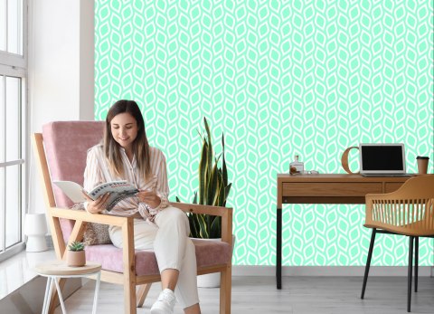 Tapeta Turkusowe Cytryny W Stylu Retro
