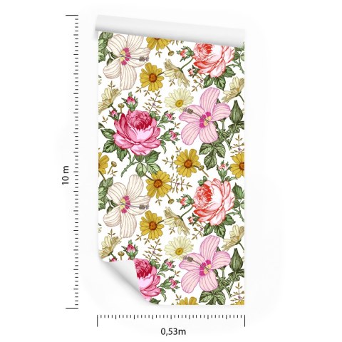 Tapeta Do Sypialni W Kwiaty