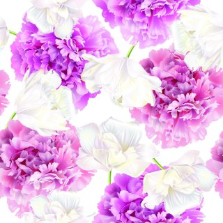 Tapeta Różowe Peonie I Białe Tulipany