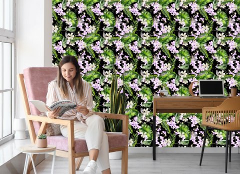 Tapeta Do Salonu Storczyki Natura Kwiaty Rośliny