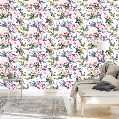 Tapeta Do Salonu Zieleń Kwiaty Storczyki Orchidea