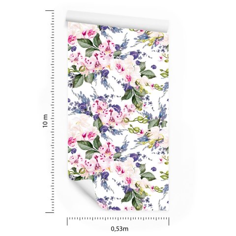 Tapeta Do Salonu Zieleń Kwiaty Storczyki Orchidea