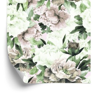 Tapeta Do Sypialni Kwiaty Akwarela Natura Liście