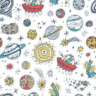 Tapeta Planety Gwiazdy I Ufo