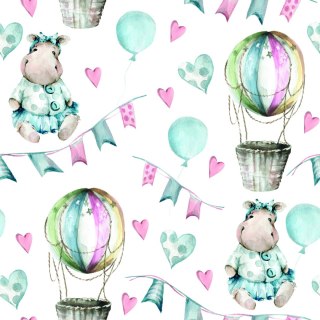 Tapeta Hipopotamy Przy Balonach