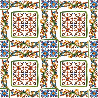 Tapeta Do Kuchni Kolorowa Mozaika, Imitacja Płytek