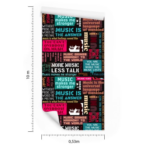 Tapeta Muzyczna Typografia