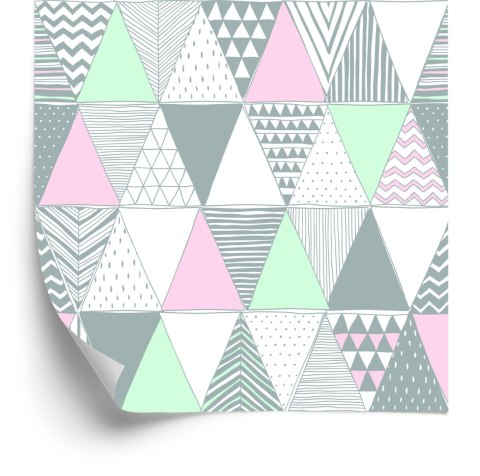 Tapeta Geometryczna - Kolorowe Trójkąty