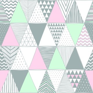 Tapeta Geometryczna - Kolorowe Trójkąty