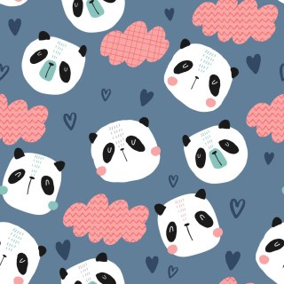 Tapeta Pandy Z Sercami W Tle