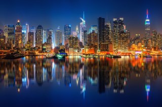 Obraz Na Płótnie Manhattan Nocą