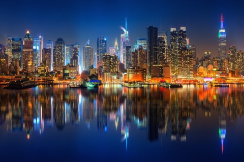 Obraz Na Płótnie Manhattan Nocą