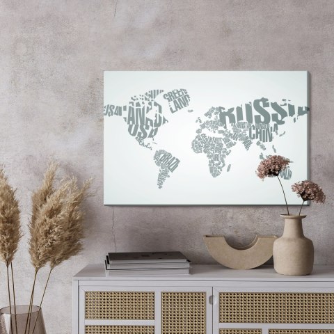 Obraz Na Płótnie Mapa Świata Z Napisów