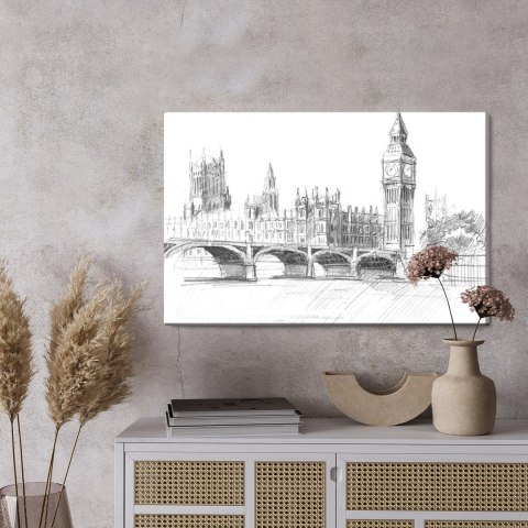 Obraz Na Płótnie Szkic Londyńskiej Panoramy