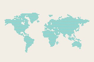 Obraz Na Płótnie Mapa Świata Z Kropek