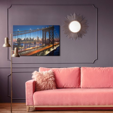 Obraz Na Płótnie Nocny Widok 3D Na Manhattan Bridge