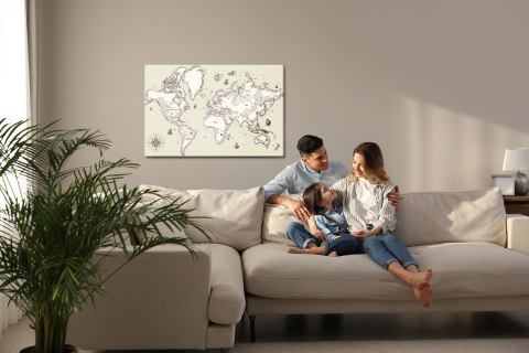 Obraz Na Płótnie Mapa Starego Świata