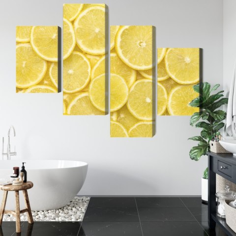 Obraz Wieloczęściowy Plasterki Cytryny