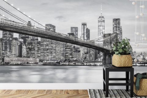 Fototapeta Brooklyn Bridge Nyc W Czerni I Bieli