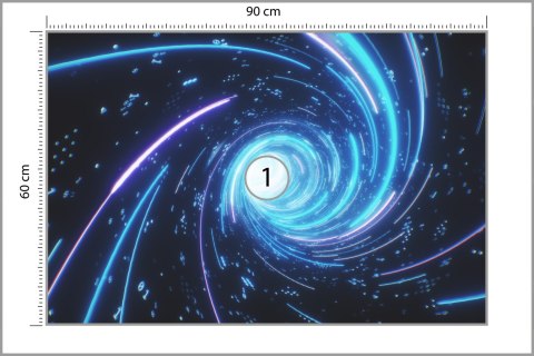 Fototapeta Flying Inside Digital Data Tunnel. Futuristic Abstract Background With Neon Rays. Concept For Big Data, Blockchain, C