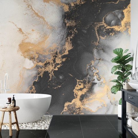 Fototapeta Marble Ink Abstract Art From Exquisite Original Painting For Abstract Background . Painting Was Painted Pattern Of Om